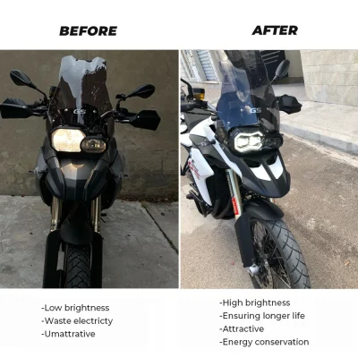 KEMIMOTO LED Headlight For BMW F800GS F800R F 650 700 800 GS F 800GS ADV Adventure Complete LED Projector Headlight Assembly